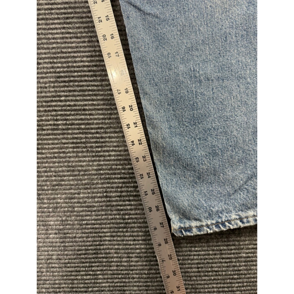 Wrangler Authentics Mens Jeans 35x29 Straight Leg Light Wash Denim Workwear - Picture 4 of 11